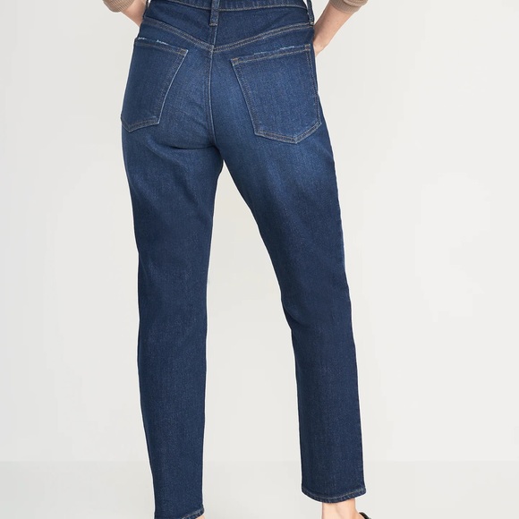 NWT OLD NAVY High-Waisted OG Straight Ripped Ankle Jeans Color: Adley 6 - Picture 2 of 4